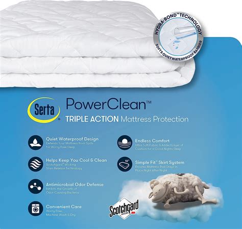 serta waterproof mattress pad|1pc quilted waterproof mattress protector.